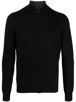 Corneliani кардиган тонкой вязки на молнии, черный