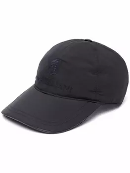Corneliani кепка с вышитым логотипом, синий
