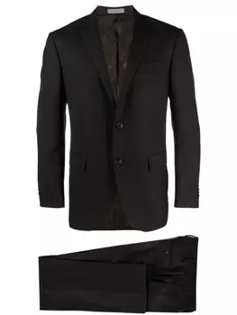 Corneliani костюм из вирджинской шерсти с однобортным пиджаком, коричневый