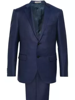 Corneliani костюм из вирджинской шерсти с однобортным пиджаком, синий