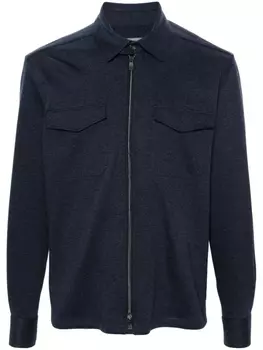 Corneliani куртка-рубашка на молнии, синий