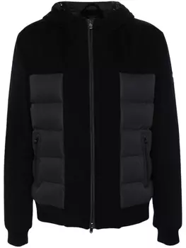 Corneliani куртка с капюшоном и вставками, синий