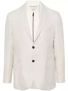 Corneliani многослойный однобортный пиджак, нейтральный цвет
