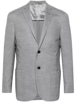Corneliani однобортный пиджак из смесовой шерсти, серый
