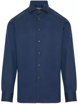 Corneliani поплиновая рубашка, синий