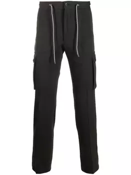 Corneliani прямые брюки с кулиской, зеленый