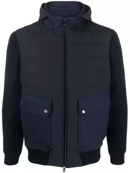Corneliani пуховик на молнии, синий