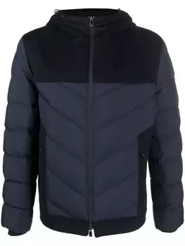Corneliani пуховик с капюшоном, синий