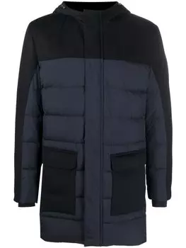 Corneliani пуховик с потайной застежкой, синий