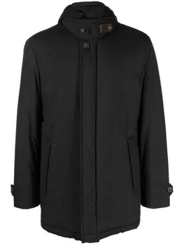 Corneliani пуховик со съемным капюшоном, черный