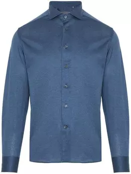 Corneliani рубашка из джерси, синий