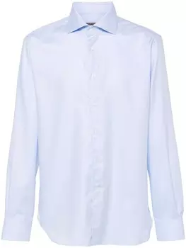 Corneliani рубашка на пуговицах, синий
