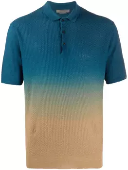 Corneliani рубашка поло с эффектом градиента, синий