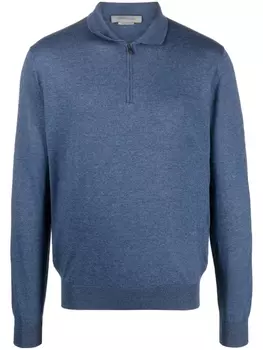 Corneliani рубашка поло с длинными рукавами, синий