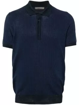 Corneliani рубашка поло с короткими рукавами, синий