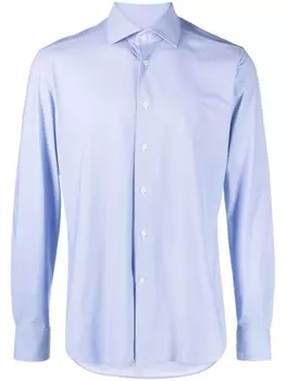 Corneliani рубашка с геометричным принтом, синий