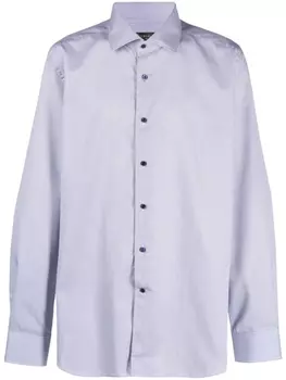 Corneliani рубашка в мелкую точку, синий