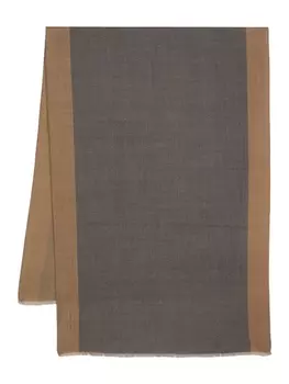 Corneliani шарф с логотипом, серый