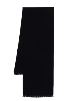Corneliani шарф с вышитым логотипом, синий