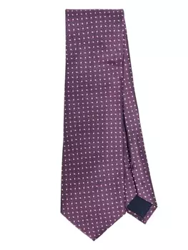 Corneliani шелковый галстук с жаккардовым узором, красный