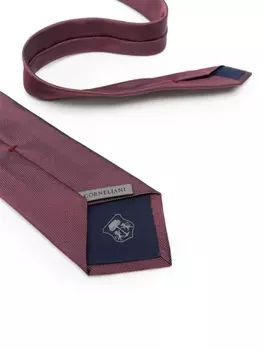 Corneliani шелковый галстук с жаккардовым узором, красный