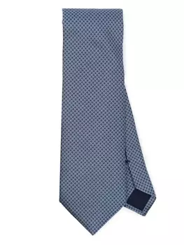 Corneliani шелковый галстук с жаккардовым узором, синий