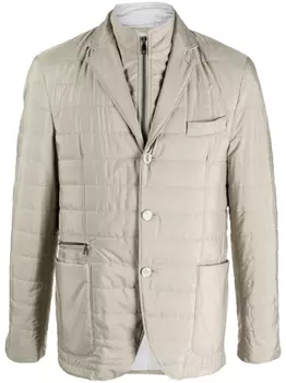 Corneliani стеганый пиджак, нейтральный цвет