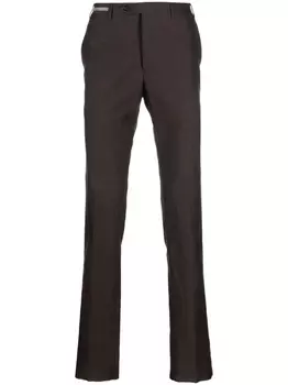 Corneliani straight-leg tailored trousers, коричневый