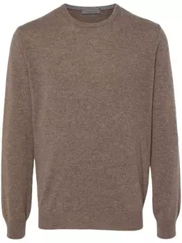 Corneliani свитер с логотипом, коричневый