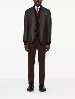 Corneliani свитер с воротником-стойкой, красный