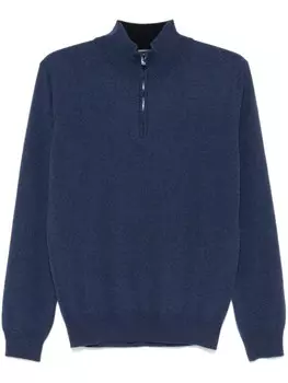 Corneliani свитер с воротником-стойкой, синий