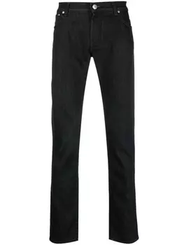 Corneliani узкие джинсы с карманами, черный