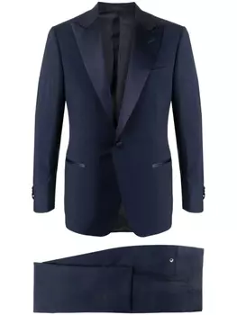 Corneliani вечерний костюм с однобортным пиджаком, синий