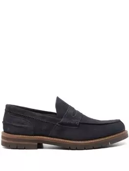 Corneliani замшевые пенни-лоферы, синий