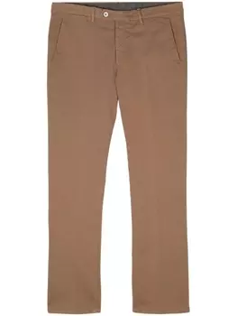 Corneliani зауженные брюки чинос средней посадки, нейтральный цвет