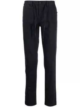 Corneliani зауженные брюки с кулиской, синий