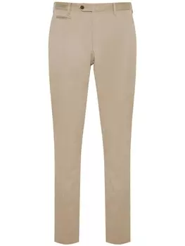 Corneliani зауженные брюки со складками, нейтральный цвет