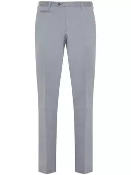 Corneliani зауженные брюки со складками, синий