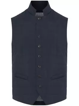 Corneliani жилет из поплина, синий