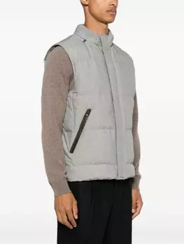 Corneliani жилет с логотипом, серый