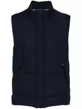 Corneliani жилет с логотипом, синий