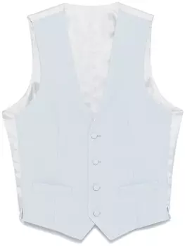 Corneliani жилет со вставками, синий