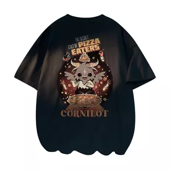 Cornilot Футболка унисекс, Бордовый (хлопок 2024 г.)