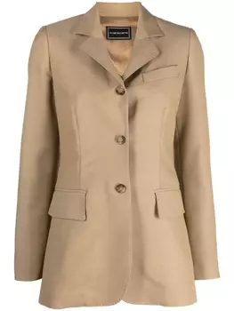 Corso Como однобортный блейзер с заостренными лацканами, нейтральный цвет