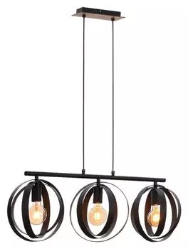 CORTADO подвесной светильник металлический черный E27 3x MAX 40 Вт В:104см Д:84см 25см с диммированием Rabalux