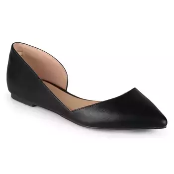 Cortni с заостренным носком на плоской подошве Journee, черный
