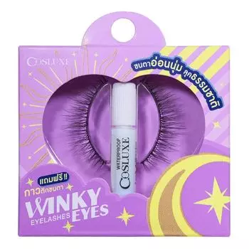 Cosluxe Ресницы Winky Eyes 1 пара с клеем A-03