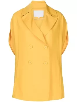 Costarellos двубортный кейп, желтый