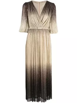 Costarellos платье миди Ellery, золотой