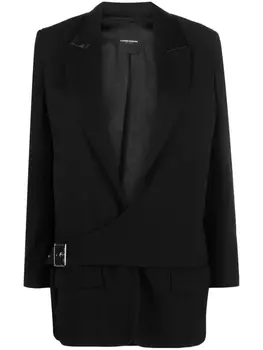 costume national contemporary платье-блейзер с поясом, черный